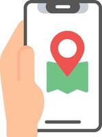 Location App Flat Icon vector