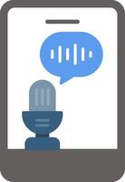 Voice Recognition Flat Icon vector