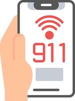 Emergency Call Flat Icon vector