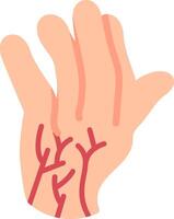 Hand Nerves Flat Icon vector