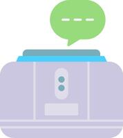 Virtual Assistant Flat Icon vector