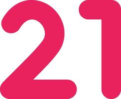 Twenty one Flat Icon vector