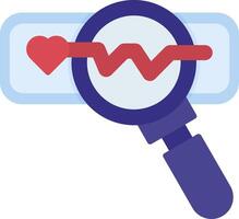 Heart Rate Observation Flat Icon vector