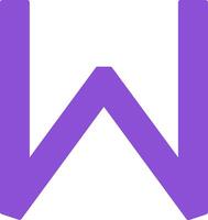 Capital W Icon vector