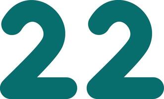 Twenty two Flat Icon vector