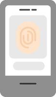 Fingerprint Scanner Flat Icon vector