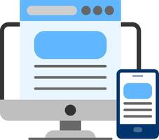 Responsive Design Flat Icon vector