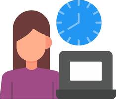 Working Hours Flat Icon vector