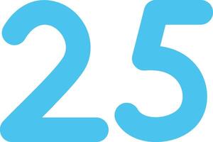 Twenty five Flat Icon vector