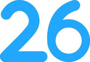 Twenty six Flat Icon vector