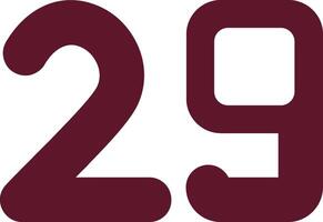 Twenty nine Flat Icon vector