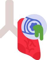 Bronchiectasis Flat Icon vector