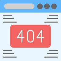 404 Error Flat Icon vector