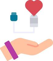 Heart Checkup Flat Icon vector