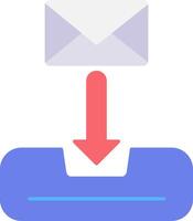 Inbox Flat Icon vector
