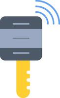 Smart Key Flat Icon vector