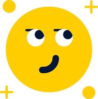 Smirking Flat Icon vector