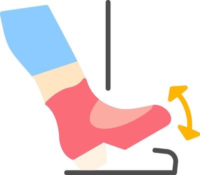 dedo del pie soltar plano icono vector