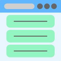 Web Menu Flat Icon vector