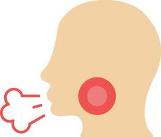Cough Flat Icon vector