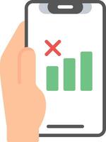 No Signal Flat Icon vector