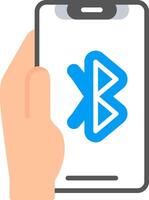 Bluetooth Flat Icon vector