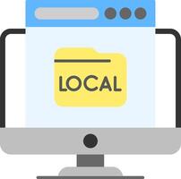 Local Flat Icon vector
