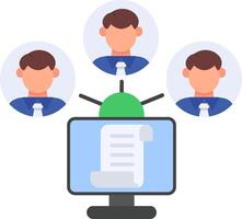 Files Exchange Flat Icon vector