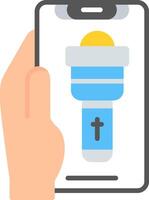Flashlight Flat Icon vector