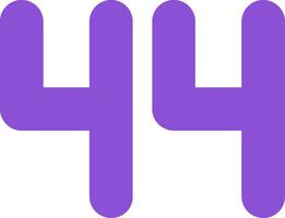 Forty four Flat Icon vector