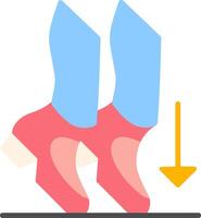 Toe Stand Flat Icon vector