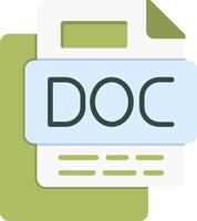 DOC File Flat Icon vector