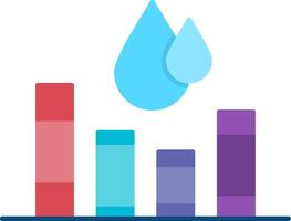 Water Stats Flat Icon vector