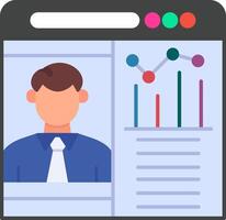 OnFlat Web Presentation Flat Icon vector