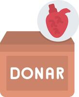 Heart Donar Flat Icon vector