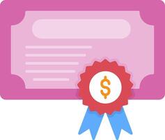 Certificate Flat Icon vector