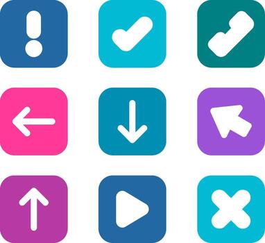 web botón plano icono vector