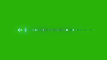 Digital Audio Spectrum Sound Wave Equalizer Effect Animation Green Screen. 4K Resolution video