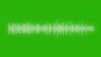 Digital Audio Spectrum Sound Wave Equalizer Effect Animation Green Screen. 4K Resolution video