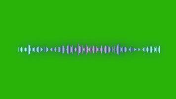 Digital Audio Spectrum Sound Wave Equalizer Effect Animation Green Screen. 4K Resolution video