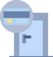 Card Key Flat Icon vector
