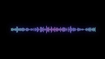 Digital Audio Spectrum Sound Wave Equalizer Effect Animation Alpha Channel Transparent Background. 4K Resolution video