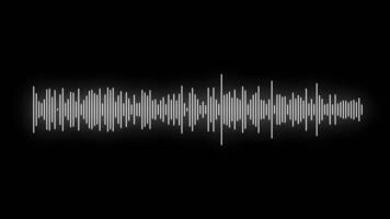 Digital Audio Spectrum Sound Wave Equalizer Effect Animation Alpha Channel Transparent Background. 4K Resolution video