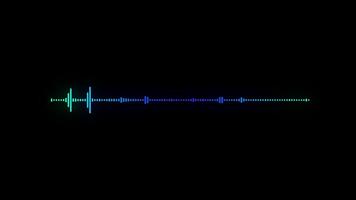 Digital Audio Spectrum Sound Wave Equalizer Effect Animation Alpha Channel Transparent Background. 4K Resolution video