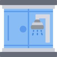 Shower Room Flat Icon vector