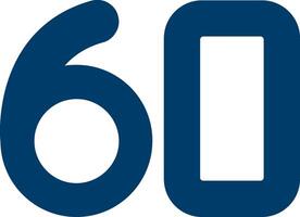 Sixty Flat Icon vector