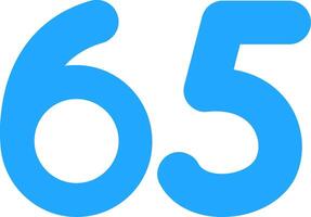 Sixty five Flat Icon vector