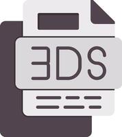 3DS File Flat Icon vector
