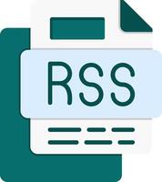 Rss File Flat Icon vector