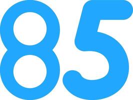 Eighty five Flat Icon vector